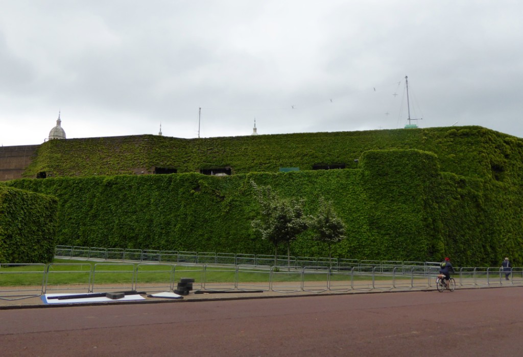 The Citadel - a huge concrete bunker covered in ivy near Horseguard's Parade